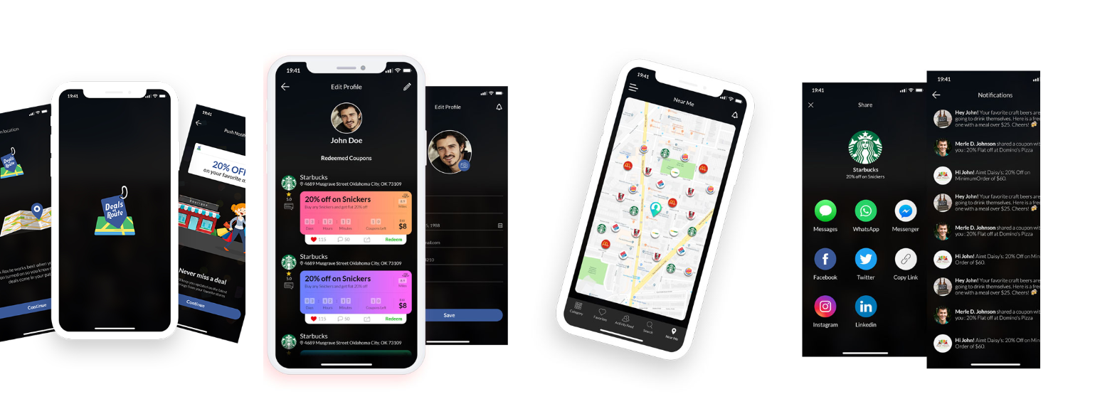 Deals en Route Mobile app solution